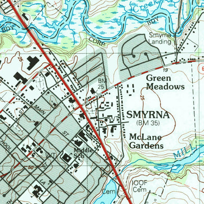 United States Geological Survey Smyrna, DE (1993, 24000-Scale) digital map