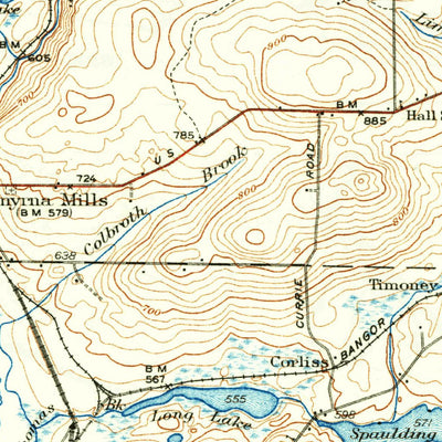 United States Geological Survey Smyrna Mills, ME (1937, 62500-Scale) digital map