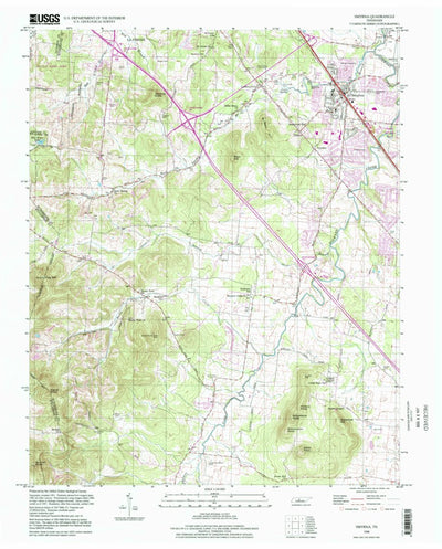 United States Geological Survey Smyrna, TN (1998, 24000-Scale) digital map