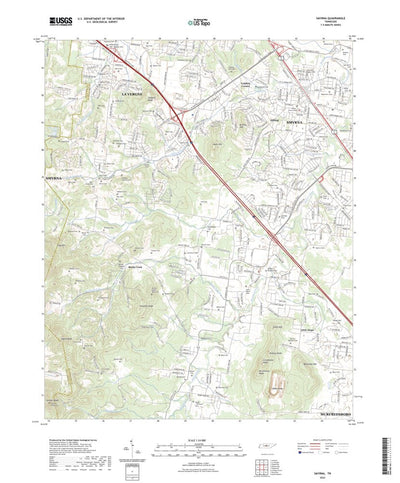 United States Geological Survey Smyrna, TN (2022, 24000-Scale) digital map