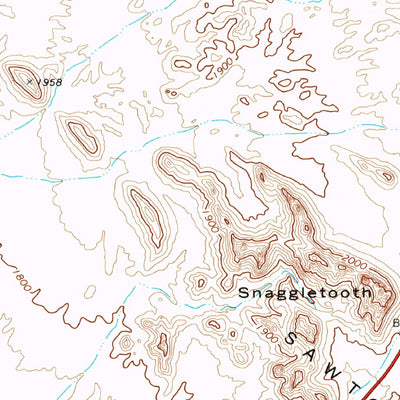 United States Geological Survey Snaggletooth, CA (1971, 24000-Scale) digital map