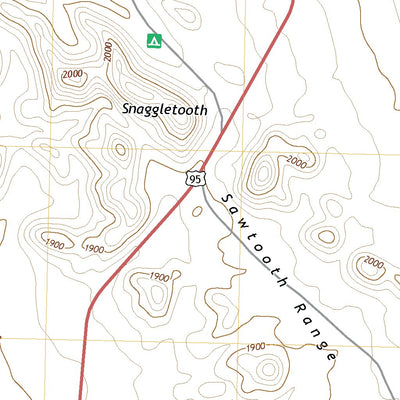 United States Geological Survey Snaggletooth, CA (2021, 24000-Scale) digital map