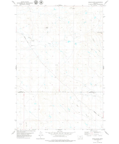 United States Geological Survey Snake Butte, MT (1979, 24000-Scale) digital map