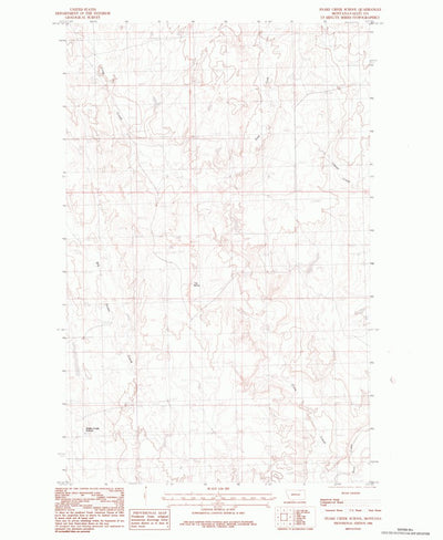 United States Geological Survey Snake Creek School, MT (1984, 24000-Scale) digital map