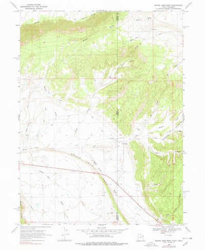 United States Geological Survey Snake John Reef, UT-CO (1968, 24000-Scale) digital map