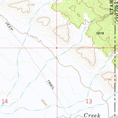 United States Geological Survey Snake John Reef, UT-CO (1968, 24000-Scale) digital map