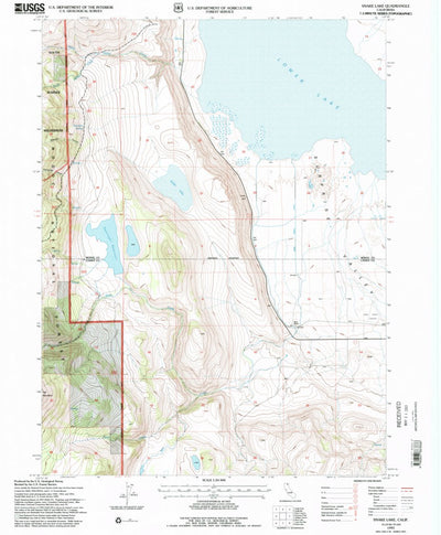 United States Geological Survey Snake Lake, CA-NV (1993, 24000-Scale) digital map