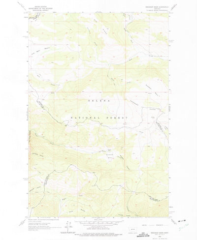 United States Geological Survey Snedaker Basin, MT (1962, 24000-Scale) digital map