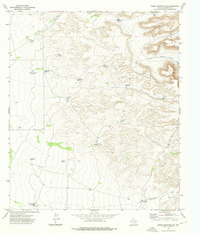 United States Geological Survey Sneed Mountain NE, TX (1973, 24000-Scale) digital map