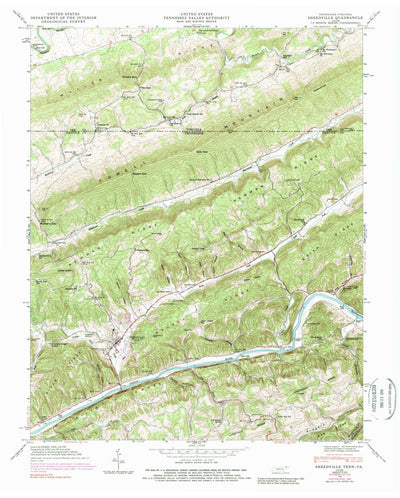 United States Geological Survey Sneedville, TN-VA (1946, 24000-Scale) digital map