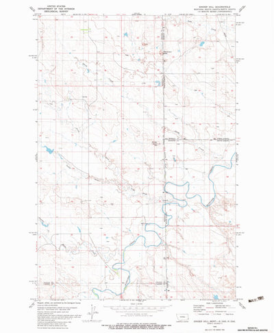 United States Geological Survey Snider Hill, MT-SD-ND (1980, 24000-Scale) digital map