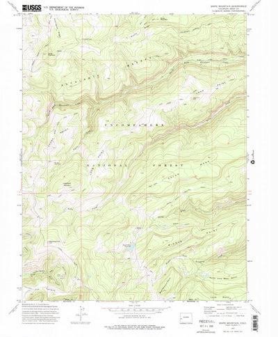 United States Geological Survey Snipe Mountain, CO (1973, 24000-Scale) digital map