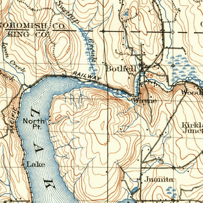 United States Geological Survey Snohomish, WA (1895, 125000-Scale) digital map