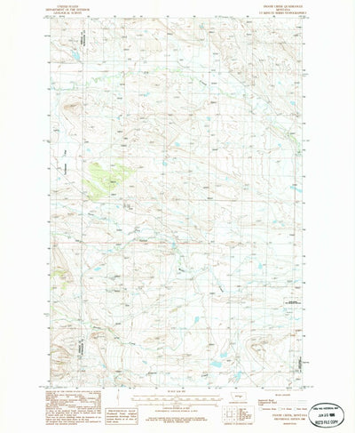 United States Geological Survey Snoose Creek, MT (1986, 24000-Scale) digital map
