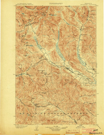 United States Geological Survey Snoqualmie Pass, WA (1903, 125000-Scale) digital map