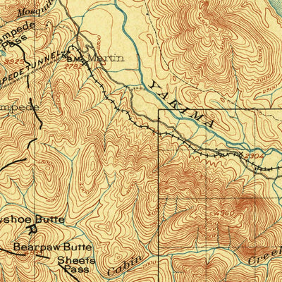 United States Geological Survey Snoqualmie Pass, WA (1903, 125000-Scale) digital map