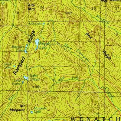 United States Geological Survey Snoqualmie Pass, WA (1975, 100000-Scale) digital map