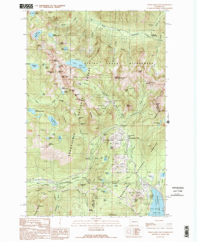United States Geological Survey Snoqualmie Pass, WA (1989, 24000-Scale) digital map