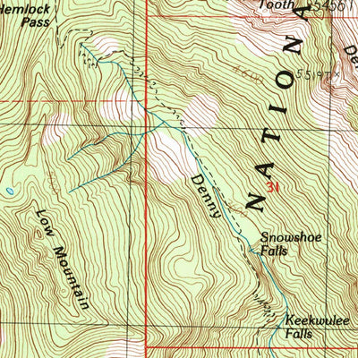 United States Geological Survey Snoqualmie Pass, WA (1989, 24000-Scale) digital map