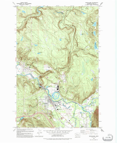 United States Geological Survey Snoqualmie, WA (1993, 24000-Scale) digital map