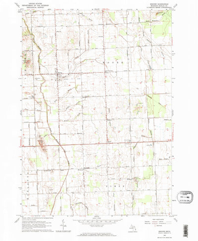 United States Geological Survey Snover, MI (1963, 24000-Scale) digital map