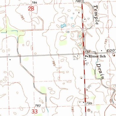 United States Geological Survey Snover, MI (1963, 24000-Scale) digital map