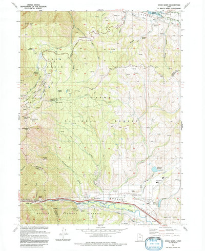 United States Geological Survey Snow Basin, UT (1992, 24000-Scale) digital map