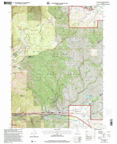 United States Geological Survey Snow Basin, UT (1998, 24000-Scale) digital map