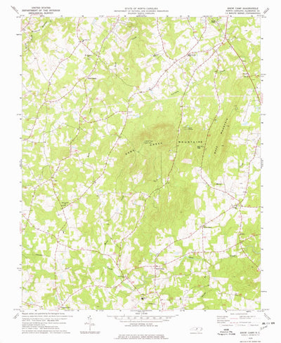 United States Geological Survey Snow Camp, NC (1978, 24000-Scale) digital map