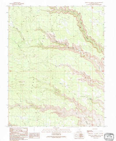 United States Geological Survey Snow Flat Spring Cave, UT (1989, 24000-Scale) digital map
