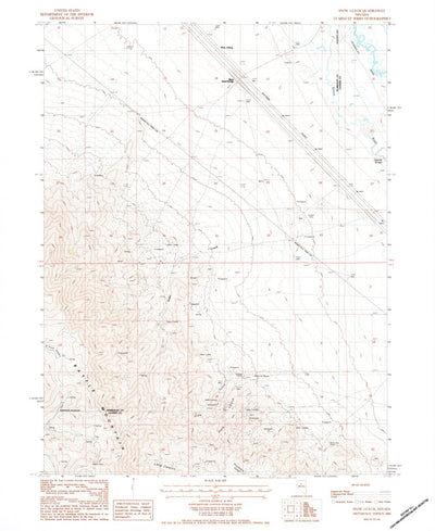 United States Geological Survey Snow Gulch, NV (1984, 24000-Scale) digital map