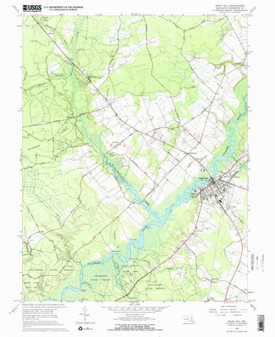 United States Geological Survey Snow Hill, MD (1966, 24000-Scale) digital map
