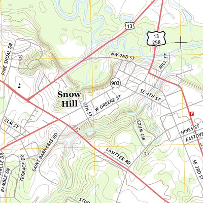 United States Geological Survey Snow Hill, NC (2013, 24000-Scale) digital map