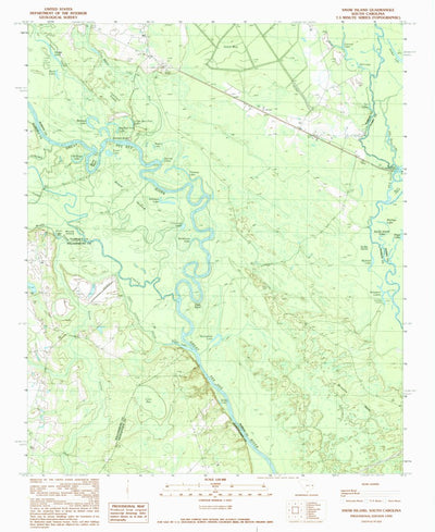 United States Geological Survey Snow Island, SC (1990, 24000-Scale) digital map