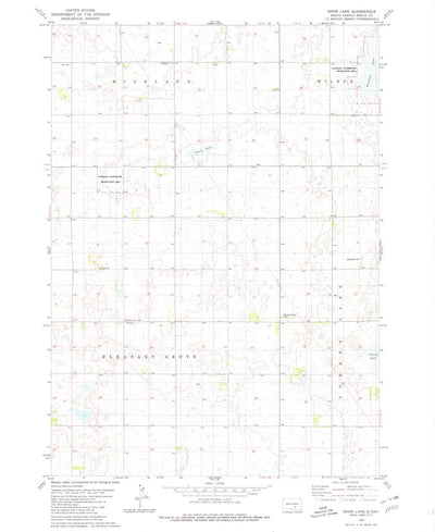 United States Geological Survey Snow Lake, SD (1980, 24000-Scale) digital map