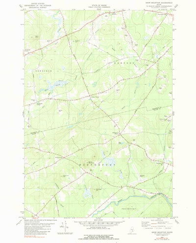 United States Geological Survey Snow Mountain, ME (1981, 24000-Scale) digital map