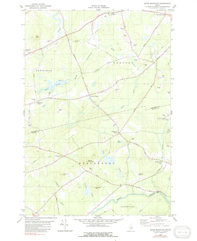 United States Geological Survey Snow Mountain, ME (1982, 24000-Scale) digital map