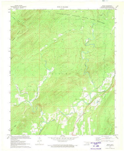 United States Geological Survey Snow, OK (1972, 24000-Scale) digital map