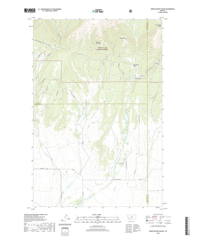 United States Geological Survey Snow Saucer Coulee, MT (2020, 24000-Scale) digital map