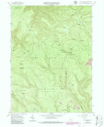 United States Geological Survey Snow Shoe NE, PA (1960, 24000-Scale) digital map