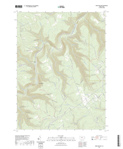 United States Geological Survey Snow Shoe NW, PA (2023, 24000-Scale) digital map