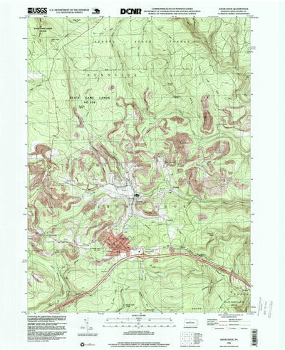 United States Geological Survey Snow Shoe, PA (1996, 24000-Scale) digital map