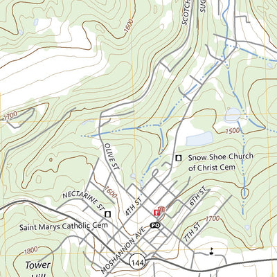 United States Geological Survey Snow Shoe, PA (2023, 24000-Scale) digital map