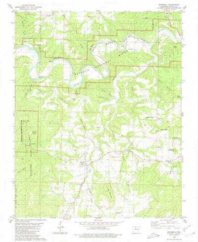 United States Geological Survey Snowball, AR (1980, 24000-Scale) digital map
