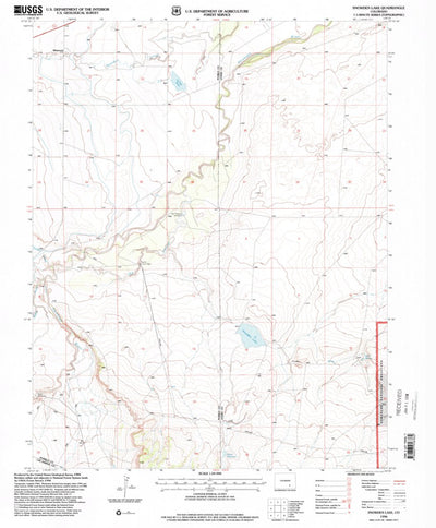 United States Geological Survey Snowden Lake, CO (1996, 24000-Scale) digital map