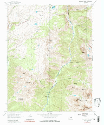 United States Geological Survey Snowdon Peak, CO (1964, 24000-Scale) digital map
