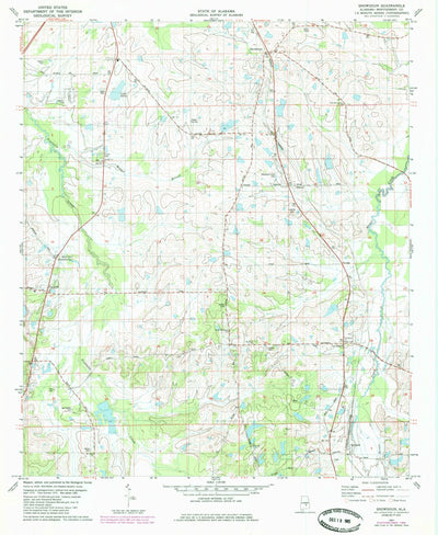 United States Geological Survey Snowdoun, AL (1981, 24000-Scale) digital map