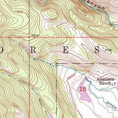United States Geological Survey Snowdrift Mountain, ID (1949, 24000-Scale) digital map