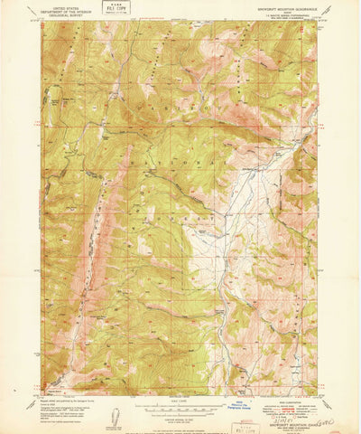 United States Geological Survey Snowdrift Mountain, ID (1951, 24000-Scale) digital map