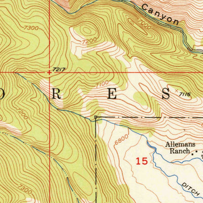 United States Geological Survey Snowdrift Mountain, ID (1951, 24000-Scale) digital map